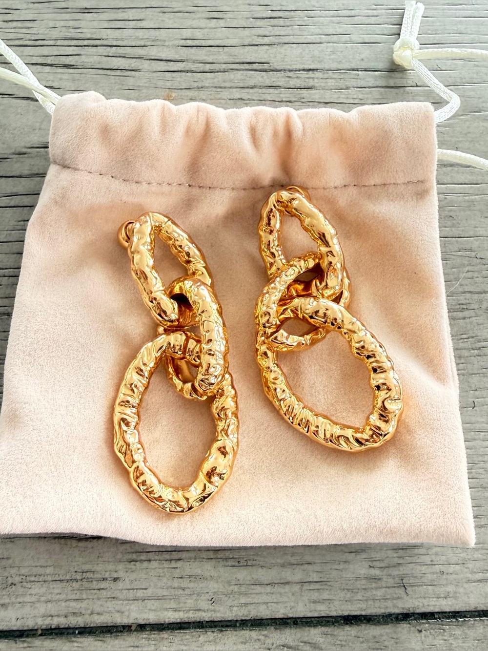 18k gold plated earrings NWOT